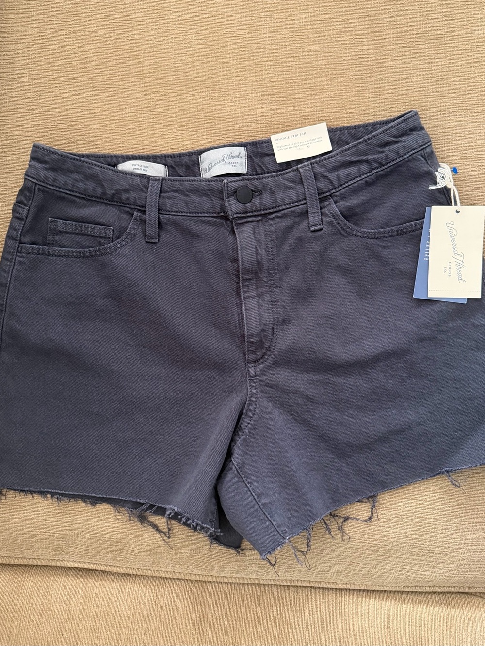Universal Thread Navy Raw Hem Jean Shorts